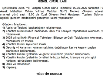 GENEL KURUL İLANI